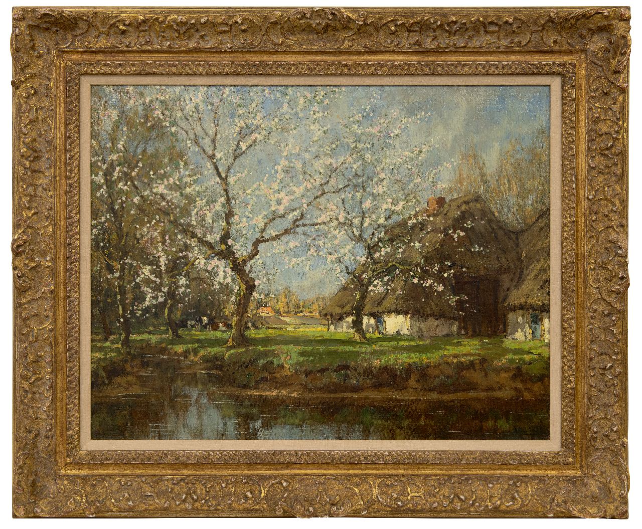 Gorter A.M.  | 'Arnold' Marc Gorter | Paintings offered for sale | Farm in springtime, oil on canvas 50.7 x 65.7 cm, signed l.r.