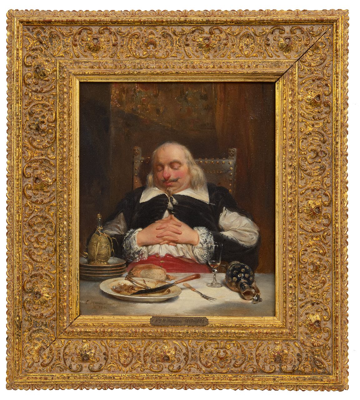 Hamman E.  | 'Edouard' Jean Conrad Hamman, Le gourmand, oil on panel 32.9 x 27.9 cm, signed l.l. and dated 1841