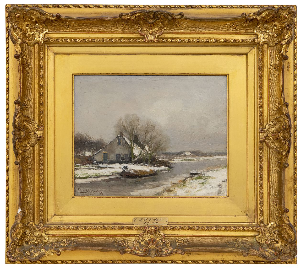 Apol L.F.H. | Lodewijk Franciscus Hendrik 'Louis' Apol | Paintings offered for sale | A farm in the snow, oil on panel 21.3 x 27.1 cm, signed l.l. Apol L.F.H. | Lodewijk Franciscus Hendrik 'Louis' Apol | Paintings offered for sale | A farm in the snow, oil on panel 21.3 x 27.1 cm, signed l.l.