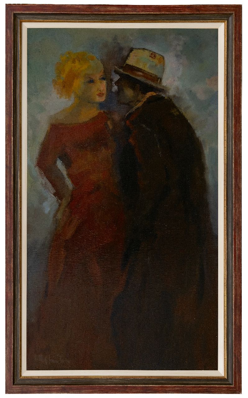 Rijlaarsdam J.  | Jan Rijlaarsdam | Paintings offered for sale | An intimate conversation, oil on canvas 80.6 x 45.5 cm, signed l.l.