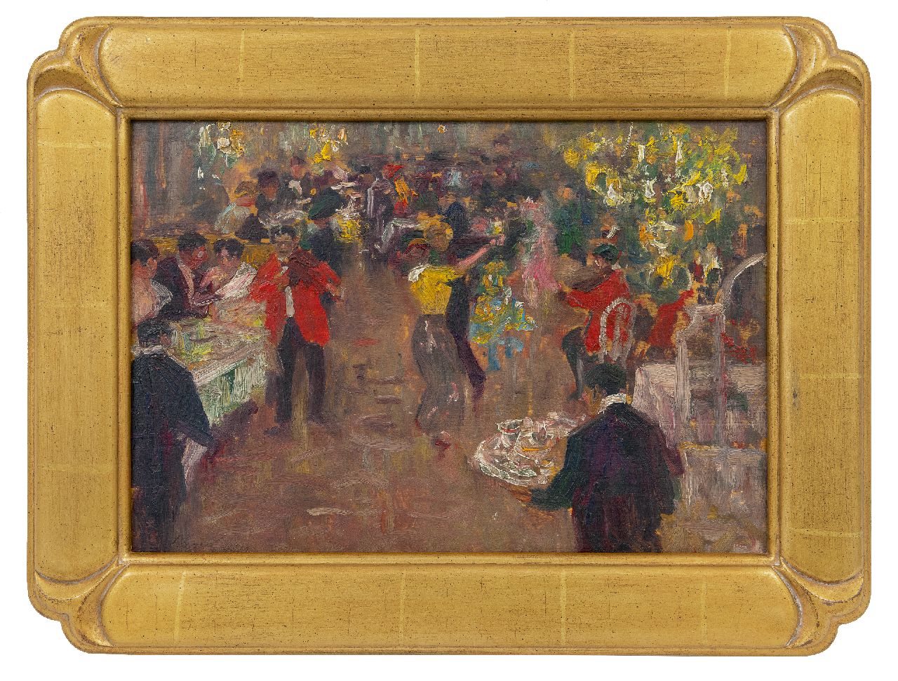 Pavil E.A.  | 'Elie' Anatole Pavil | Paintings offered for sale | Diner dansant, oil on panel 23.3 x 33.0 cm, signed l.l. and dated 1910