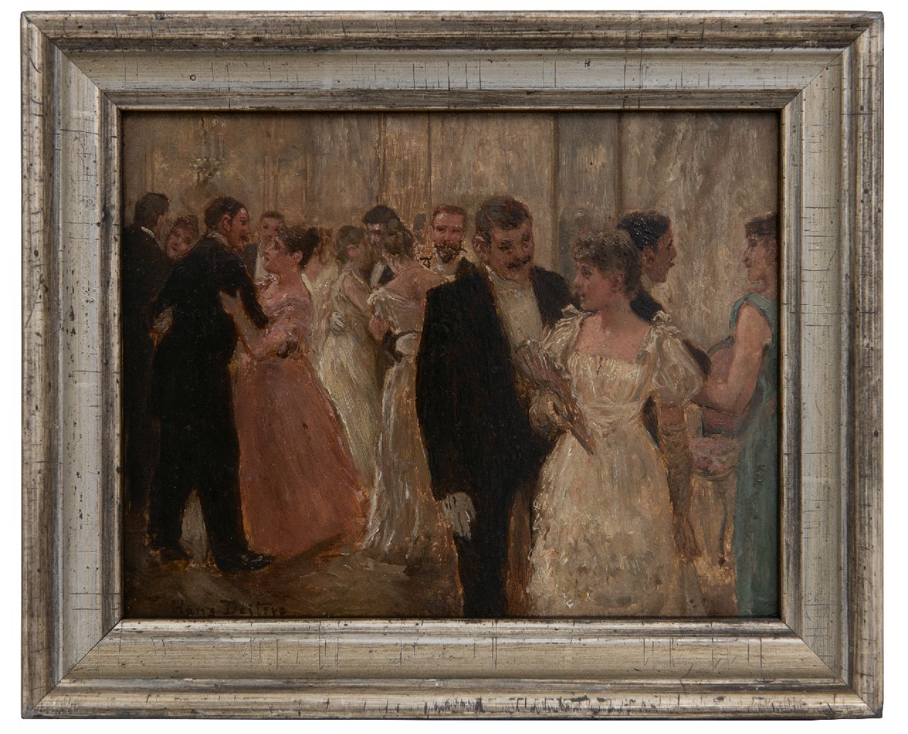 Deiters H.  | Hans Deiters | Paintings offered for sale | The ball, oil on panel 15.9 x 21.0 cm, signed l.l.