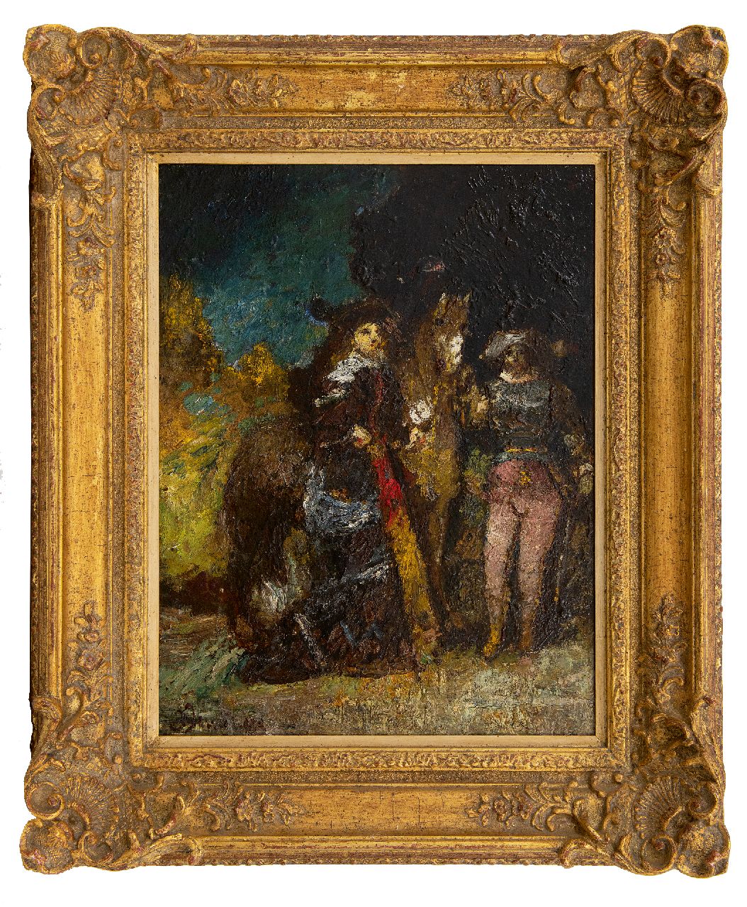 Monticelli A.J.T.  | 'Adolphe' Joseph Thomas Monticelli Monticelli | Paintings offered for sale | Travesti, oil on panel 48.2 x 36.7 cm, signed l.l. and painted ca. 1875-1880