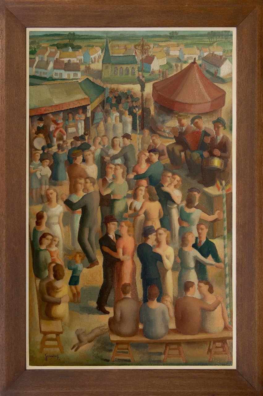 Goossens C.  | Goossens | Paintings offered for sale | Fair in Flanders, oil on panel 114.8 x 70.5 cm, signed l.l.