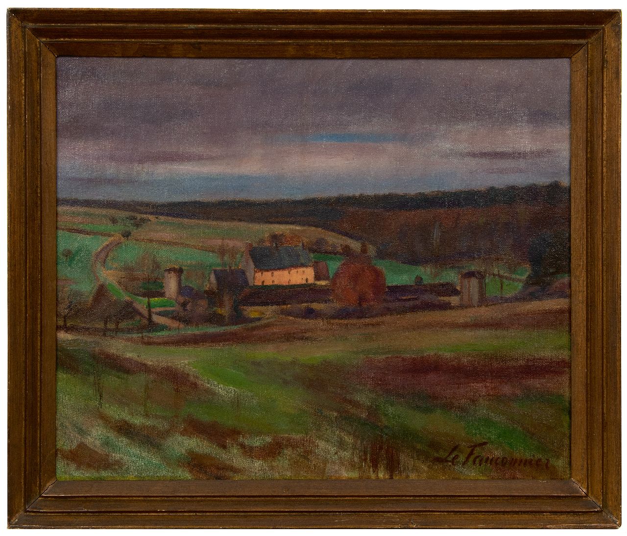 Fauconnier H.V.G. Le | 'Henri' Victor Gabriel Le Fauconnier, Landscape Grosrouvres, France, oil on canvas 60.1 x 73.4 cm, signed l.r. and on the reverse and dated on the reverse 1939