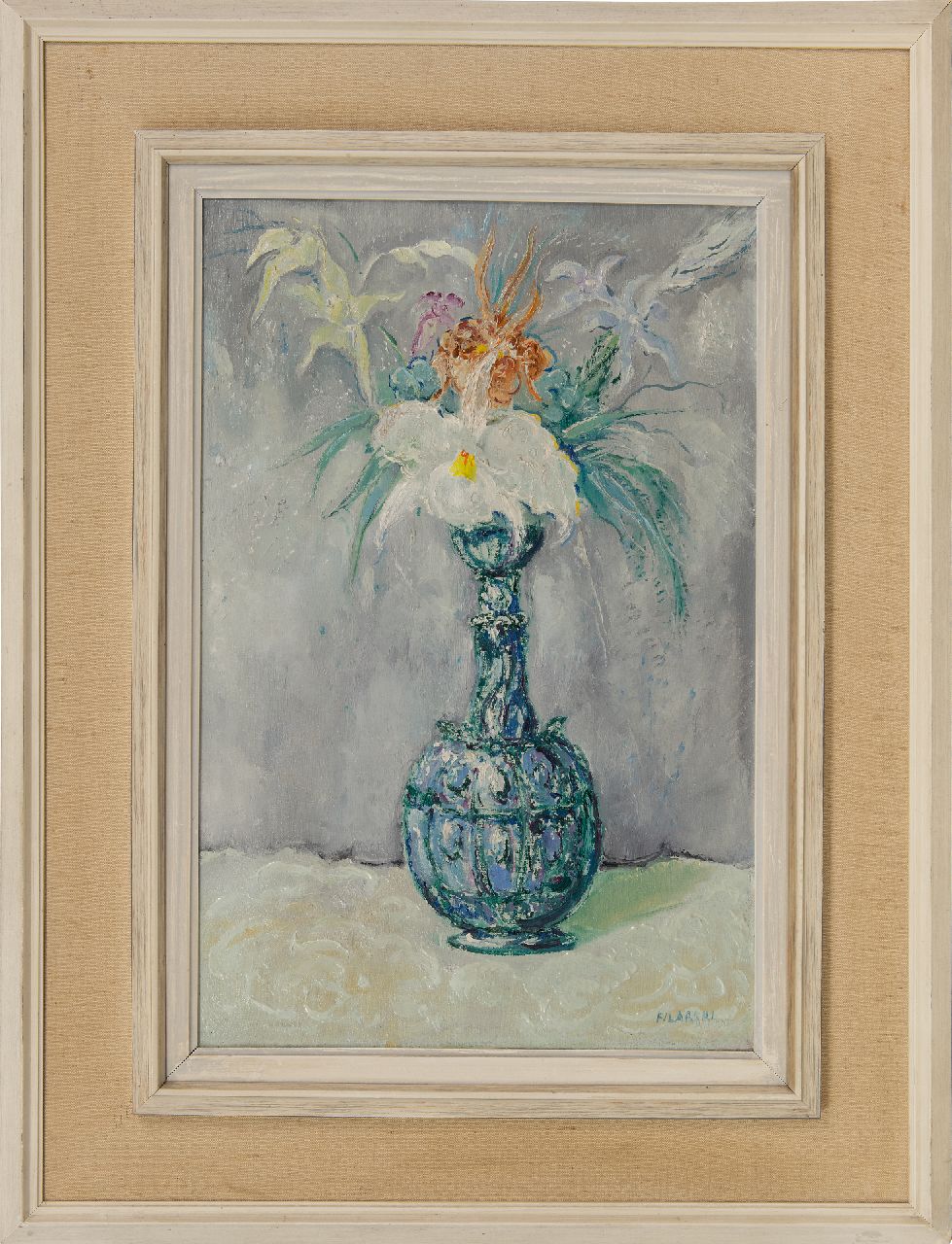 Filarski D.H.W.  | 'Dirk' Herman Willem Filarski | Paintings offered for sale | Flowers in a vase, oil on canvas 51.2 x 34.0 cm, signed l.r.