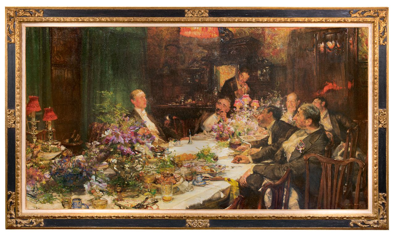 Bundy E. | Edgar Bundy | Paintings offered for sale | Finance, oil on canvas 135.0 x 256.0 cm, signed l.r. and dated 1913 Bundy E. | Edgar Bundy | Paintings offered for sale | Finance, oil on canvas 135.0 x 256.0 cm, signed l.r. and dated 1913
