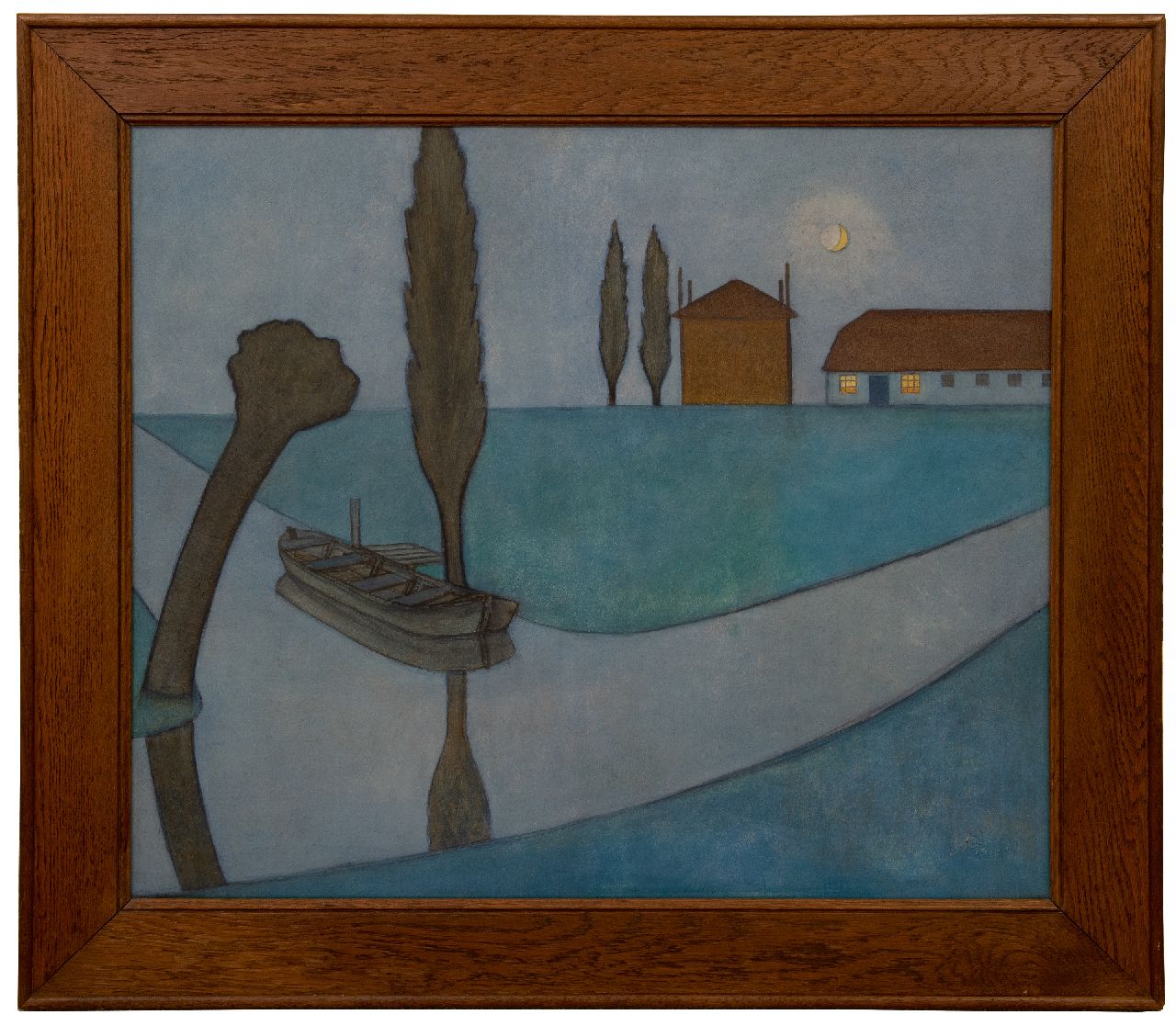 Koning D.  | Dirk Koning | Paintings offered for sale | Landscape with haystack, oil on board 61.7 x 72.7 cm, signed l.r. and dated 1928