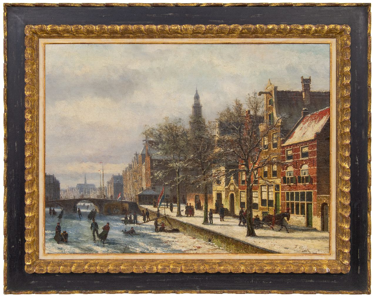 Hulk sr. J.F. | Johannes Frederik Hulk sr. | Paintings offered for sale | Haarlem in winter, oil on canvas 58.2 x 80.6 cm, signed l.r. Hulk sr. J.F. | Johannes Frederik Hulk sr. | Paintings offered for sale | Haarlem in winter, oil on canvas 58.2 x 80.6 cm, signed l.r.