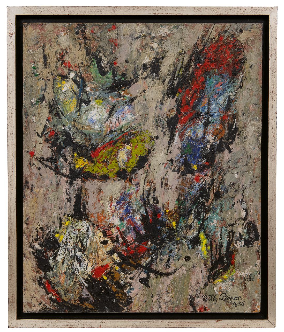 Boers W.H.F.  | 'Willy' Herman Friederich Boers | Paintings offered for sale | Untitled, oil on board 60.0 x 50.0 cm, signed l.r. and dated 1956
