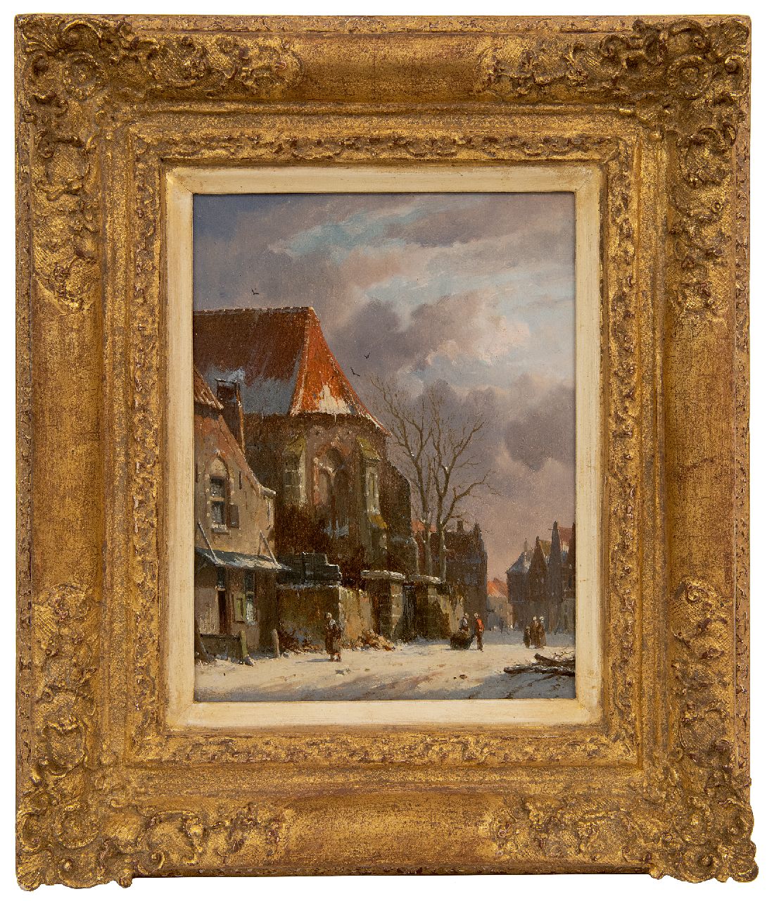 Eversen A. | Adrianus Eversen | Paintings offered for sale | Figures by a church gate in winter, oil on panel 19.3 x 14.9 cm, signed l.r. with monogram Eversen A. | Adrianus Eversen | Paintings offered for sale | Figures by a church gate in winter, oil on panel 19.3 x 14.9 cm, signed l.r. with monogram