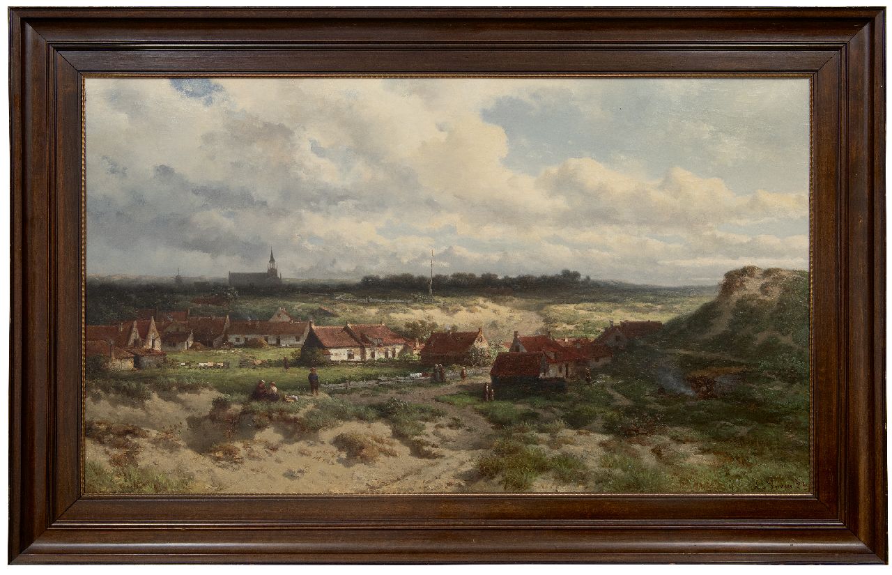Verveer S.L.  | 'Salomon' Leonardus Verveer | Paintings offered for sale | View of Old Scheveningen from the dunes, oil on canvas 65.5 x 112.4 cm, signed l.r. and dated '69