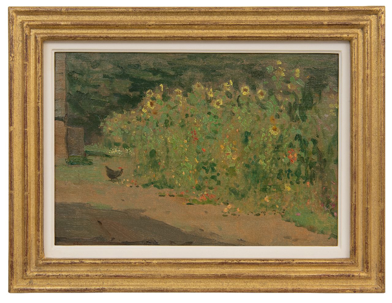 Dijsselhof G.W.  | Gerrit Willem Dijsselhof | Paintings offered for sale | Flowering garden, oil on canvas 23.0 x 33.3 cm, signed l.l. with mononogram and painted ca. 1911-1912 Dijsselhof G.W.  | Gerrit Willem Dijsselhof | Paintings offered for sale | Flowering garden, oil on canvas 23.0 x 33.3 cm, signed l.l. with mononogram and painted ca. 1911-1912