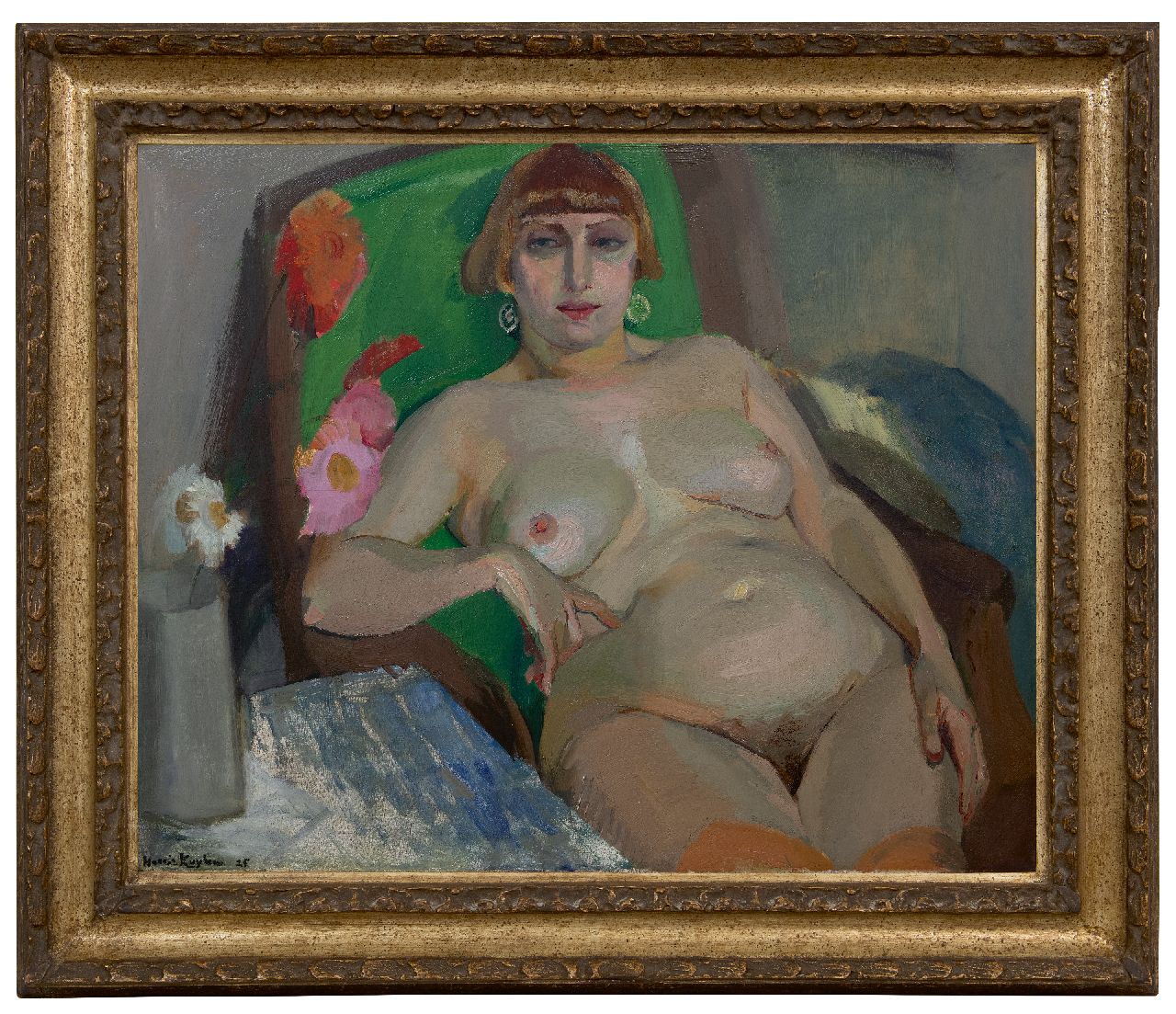 Kuijten H.J. | Henricus Johannes 'Harrie' Kuijten, Female nude, oil on canvas 66.2 x 81.0 cm, signed l.l. and dated '25 Kuijten H.J. | Henricus Johannes 'Harrie' Kuijten, Female nude, oil on canvas 66.2 x 81.0 cm, signed l.l. and dated '25