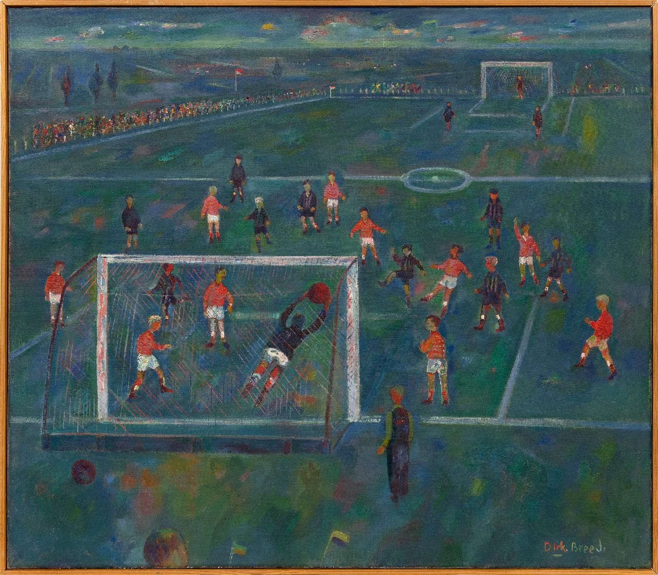 Breed D.C.  | 'Dirk' Cornelis Breed | Paintings offered for sale | Soccer players, oil on canvas 70.0 x 80.2 cm, signed l.r.