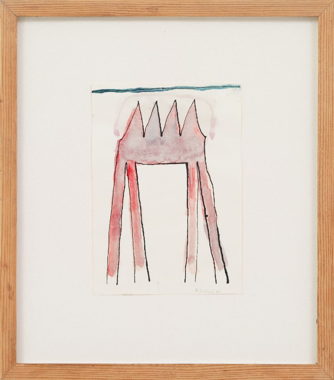 Gubbels K. | Klaas Gubbels | Watercolours and drawings offered for sale | Red table, ink and watercolour on paper 14.8 x 10.5 cm, signed l.r. and dated '75 Gubbels K. | Klaas Gubbels | Watercolours and drawings offered for sale | Red table, ink and watercolour on paper 14.8 x 10.5 cm, signed l.r. and dated '75