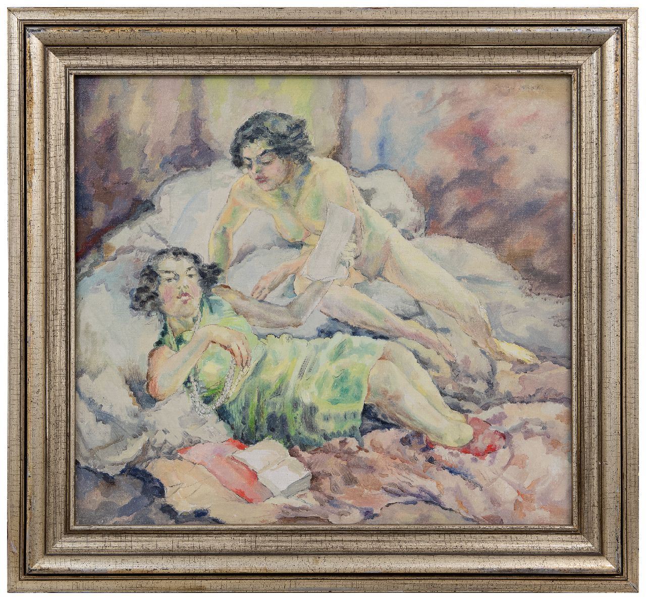Homberg D.  | Dirk Homberg | Paintings offered for sale | Two women, oil on canvas 57.3 x 63.5 cm, signed u.r. and without frame