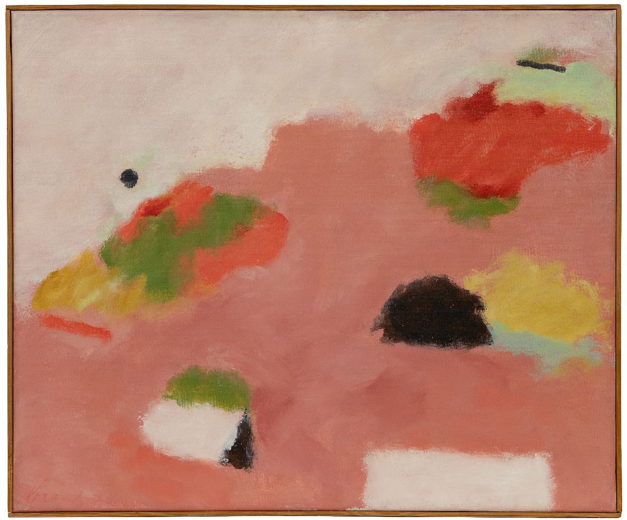 Brands E.A.M.  | Eugenius Antonius Maria 'Eugène' Brands | Paintings offered for sale | Landscape with geometric elements, oil on canvas 49.9 x 60.1 cm, signed l.l. and on the reverse dated 1978