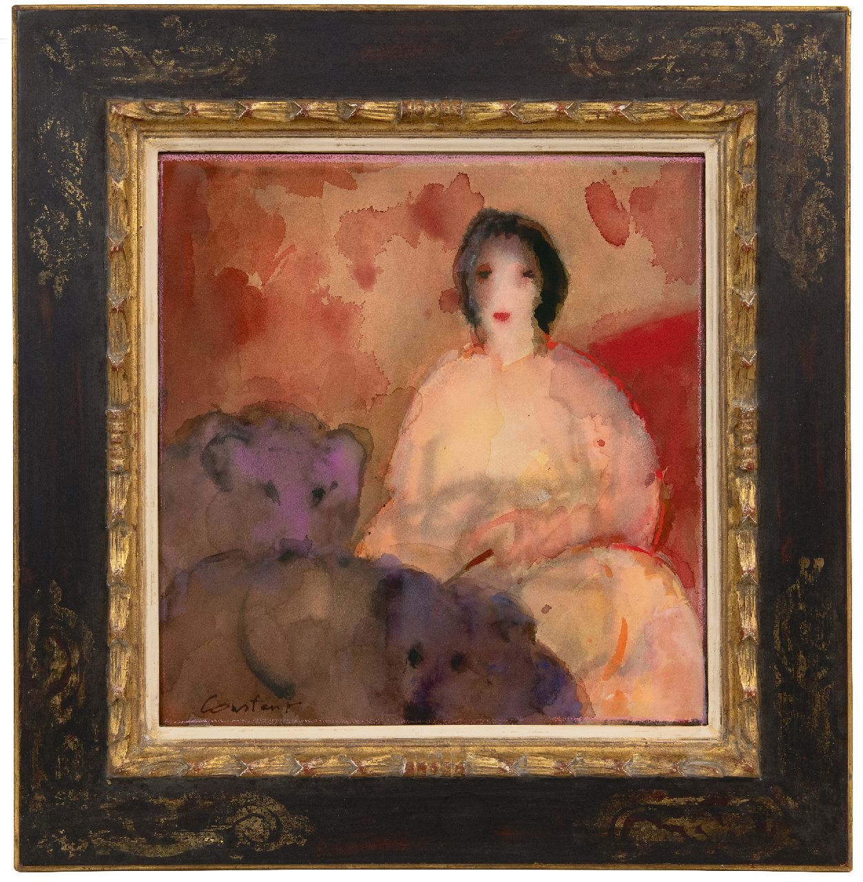 Constant (Constant Anton Nieuwenhuijs) | Constant (Constant Anton Nieuwenhuijs) | Watercolours and drawings offered for sale | The bear tamer, watercolour on paper 46.0 x 44.7 cm, signed l.l. and painted ca. 1986 Constant (Constant Anton Nieuwenhuijs) | Constant (Constant Anton Nieuwenhuijs) | Watercolours and drawings offered for sale | The bear tamer, watercolour on paper 46.0 x 44.7 cm, signed l.l. and painted ca. 1986