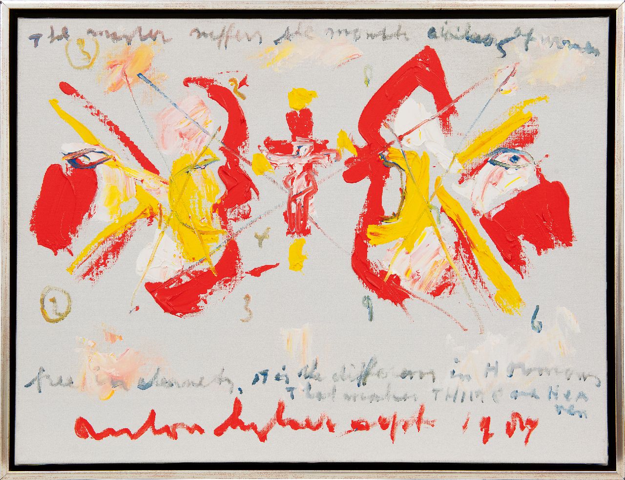 Heyboer A. | Anton Heyboer | Paintings offered for sale | Consultation, acrylic on canvas 60.0 x 80.2 cm, signed l.c. and dated 1987 Heyboer A. | Anton Heyboer | Paintings offered for sale | Consultation, acrylic on canvas 60.0 x 80.2 cm, signed l.c. and dated 1987