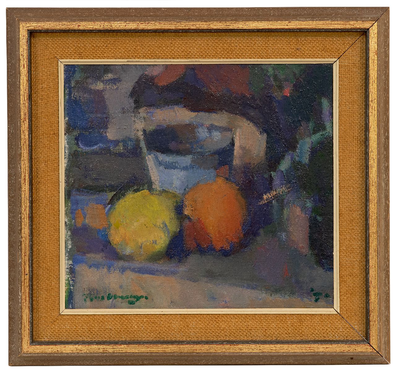 Verwey K.  | Kees Verwey | Paintings offered for sale | Still life with lemon and orange, oil on canvas 26.3 x 29.3 cm, signed l.l. and dated '70