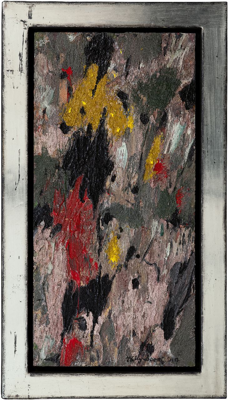 Boers W.H.F. | 'Willy' Herman Friederich Boers, Stil bewegen (Moving quietly), oil on masonite 61.5 x 29.5 cm, signed l.o. and dated '57 Boers W.H.F. | 'Willy' Herman Friederich Boers, Stil bewegen (Moving quietly), oil on masonite 61.5 x 29.5 cm, signed l.o. and dated '57