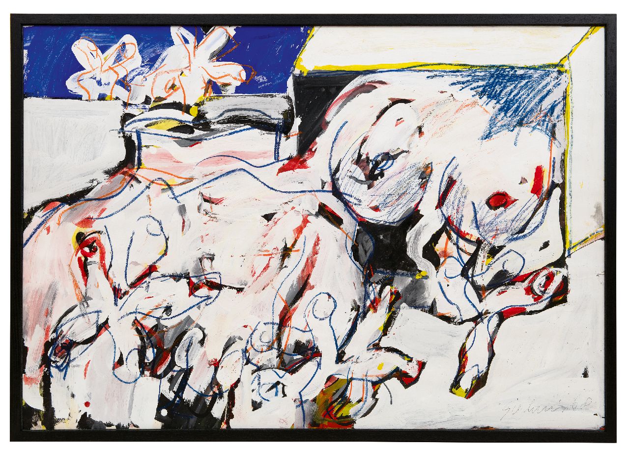 Sierhuis J.A. | 'Jan' Alphonsus Sierhuis | Watercolours and drawings offered for sale | Untitled, gouache and chalk on paper 69.9 x 100.3 cm, signed l.r. and dated '68 Sierhuis J.A. | 'Jan' Alphonsus Sierhuis | Watercolours and drawings offered for sale | Untitled, gouache and chalk on paper 69.9 x 100.3 cm, signed l.r. and dated '68