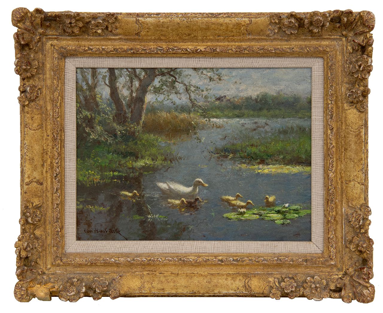 Artz C.D.L. | 'Constant' David Ludovic Artz, First swim, oil on panel 18.2 x 24.1 cm, signed l.l. Artz C.D.L. | 'Constant' David Ludovic Artz, First swim, oil on panel 18.2 x 24.1 cm, signed l.l.