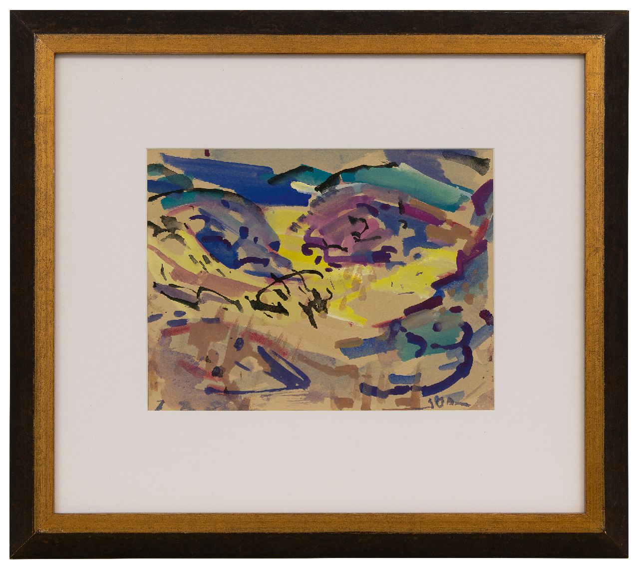 Jordens J.G.  | 'Jan' Gerrit Jordens, Landscape  Schiermonnikoog, watercolour on paper 23.0 x 30.8 cm, signed l.r. and dated 7 9 57