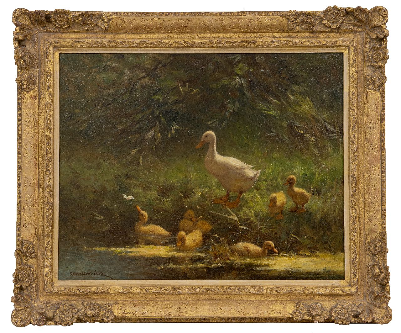 Artz C.D.L. | 'Constant' David Ludovic Artz | Paintings offered for sale | Learning to swim, oil on panel 40.1 x 50.0 cm, signed l.l. Artz C.D.L. | 'Constant' David Ludovic Artz | Paintings offered for sale | Learning to swim, oil on panel 40.1 x 50.0 cm, signed l.l.