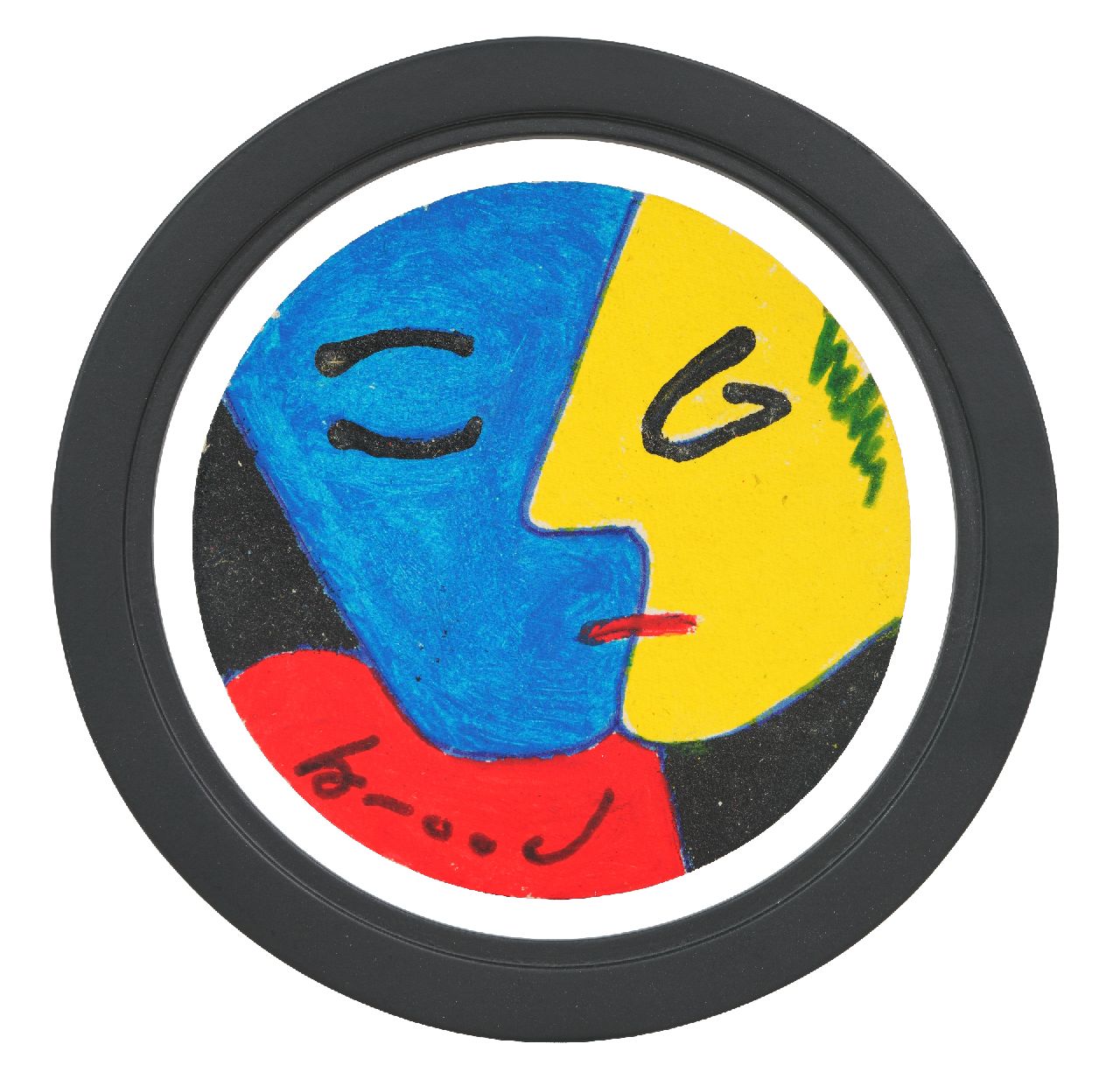 Brood H.  | Herman Brood |  offered for sale | Coaster, signed l.l.