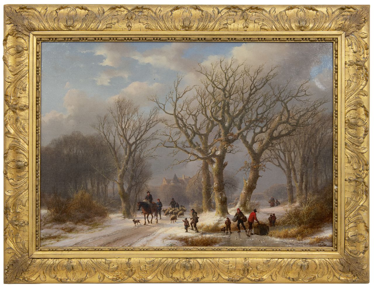 Klombeck/Verboeckhoven J.B./E.J. | Johann Bernard/Eugène Joseph Klombeck/Verboeckhoven | Paintings offered for sale | Return from the market, oil on canvas 50.2 x 70.3 cm, signed l.r. by both painters and dated 1872 Klombeck/Verboeckhoven J.B./E.J. | Johann Bernard/Eugène Joseph Klombeck/Verboeckhoven | Paintings offered for sale | Return from the market, oil on canvas 50.2 x 70.3 cm, signed l.r. by both painters and dated 1872