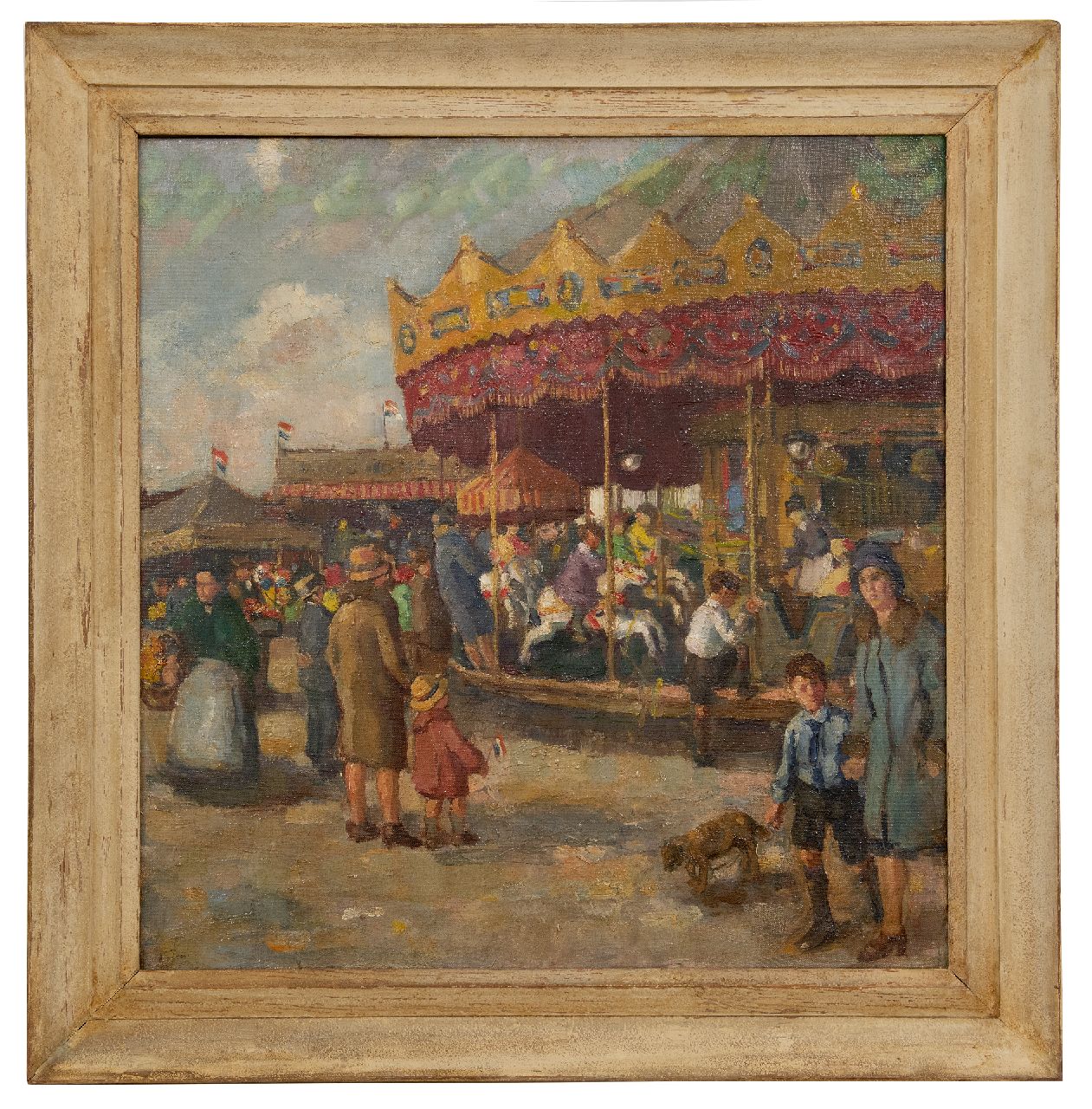 Fresco A. | Abraham Fresco | Paintings offered for sale | Funfair, oil on canvas 65.5 x 63.5 cm, signed l.l Fresco A. | Abraham Fresco | Paintings offered for sale | Funfair, oil on canvas 65.5 x 63.5 cm, signed l.l