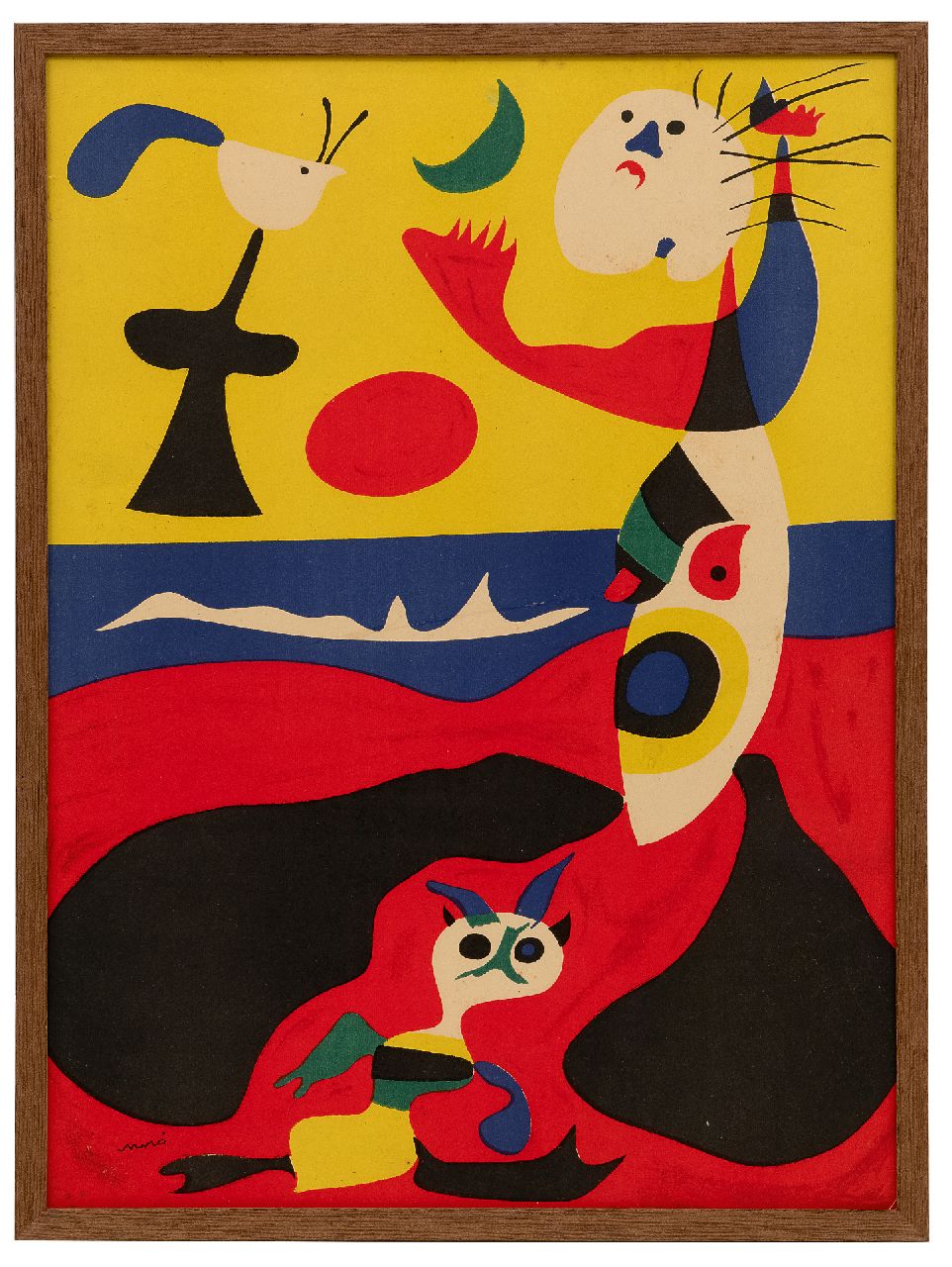 Miró (Joan Miró i Ferrà) J.  | Joan Miró (Joan Miró i Ferrà) |  offered for sale | L'été (Illustration from the French magazine Verve, 3, 1938), stencil on paper 35.6 x 26.2 cm, signed l.l. (in the stone) and dated on the reverse 'Mars' 1938