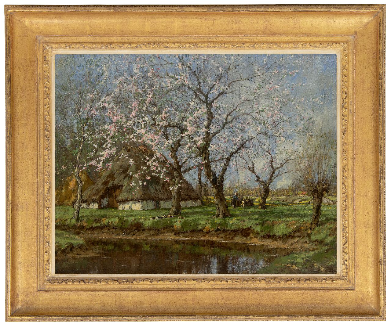 Gorter A.M.  | 'Arnold' Marc Gorter, Spring landscape with a farm, oil on canvas 62.6 x 79.4 cm, signed l.r.