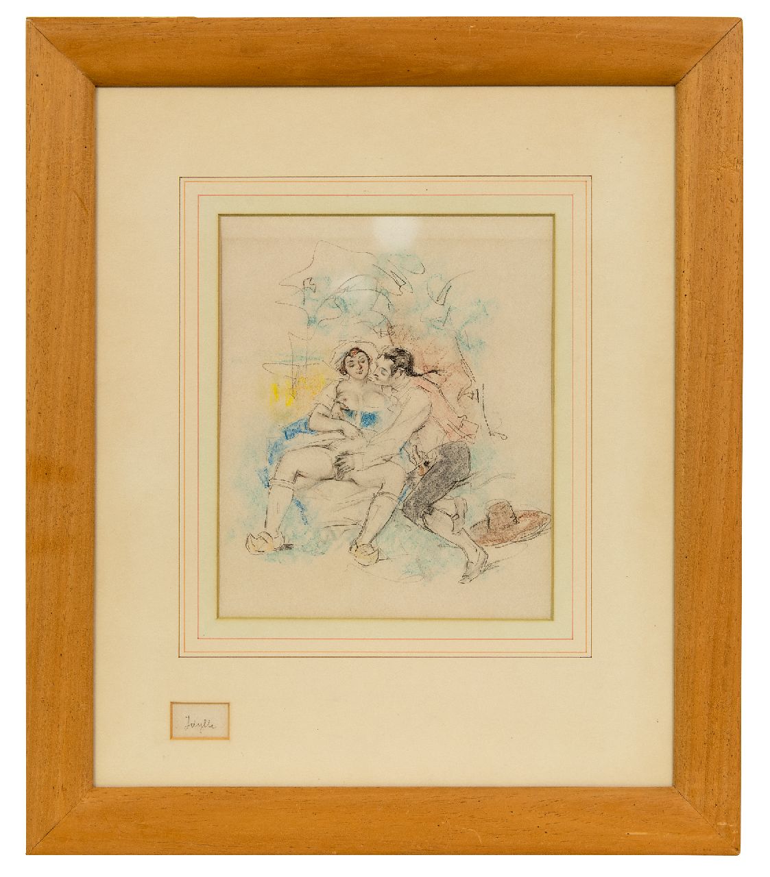 Poulton T.L.  | Thomas Leycester 'Tom' Poulton, Idylle, coloured pencil on paper 21.5 x 18.0 cm