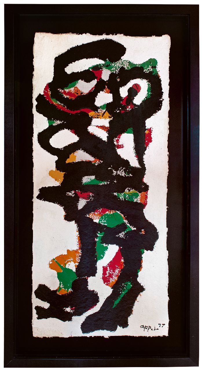 Appel C.K.  | Christiaan 'Karel' Appel | Paintings offered for sale | Drac, acrylic on paper 176.5 x 76.7 cm, signed l.r. and dated '77
