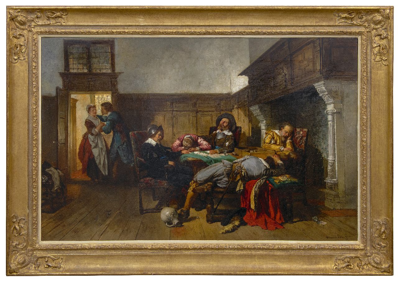 Kate H.F.C. ten | 'Herman' Frederik Carel ten Kate, Love is awake whilst others are sleeping, oil on canvas 76.2 x 115.4 cm, signed l.r.