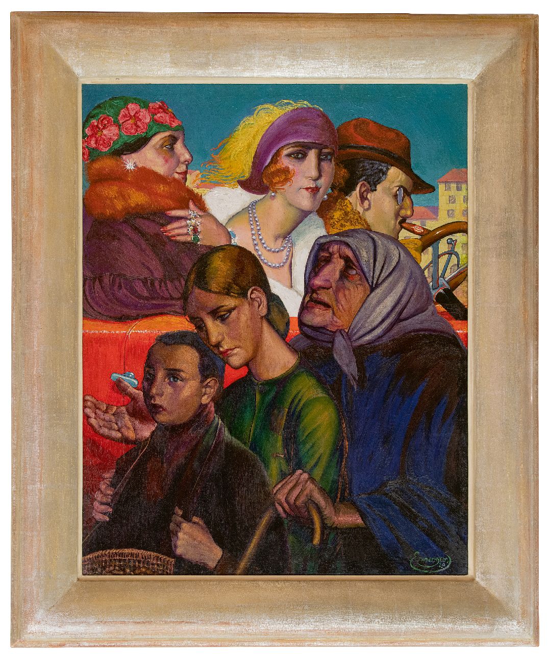 Ermengem F.  | Frans Ermengem | Paintings offered for sale | Rich and poor, oil on panel 98.0 x 78.0 cm, signed l.r. and dated '20