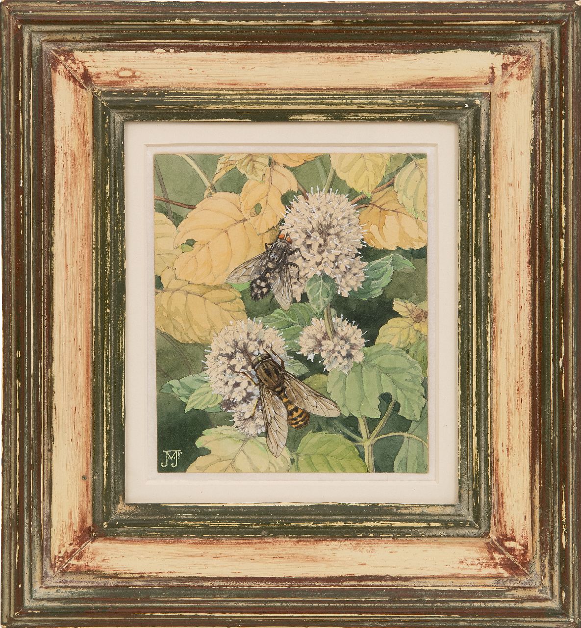 Voerman jr. J. | Jan Voerman jr. | Watercolours and drawings offered for sale | Flowering watermint, watercolour on paper 13.1 x 11.0 cm, signed l.l. with monogram Voerman jr. J. | Jan Voerman jr. | Watercolours and drawings offered for sale | Flowering watermint, watercolour on paper 13.1 x 11.0 cm, signed l.l. with monogram