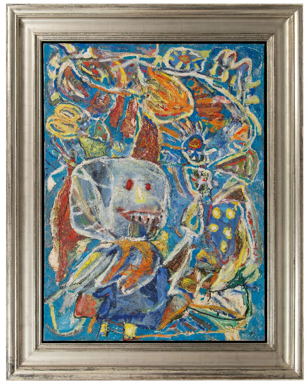 Lucebert (Lubertus Jacobus Swaanswijk)   | Lucebert (Lubertus Jacobus Swaanswijk) | Paintings offered for sale | Hobgoblin's carnival, oil on canvas 120.0 x 90.0 cm, signed l.r. and dated '61