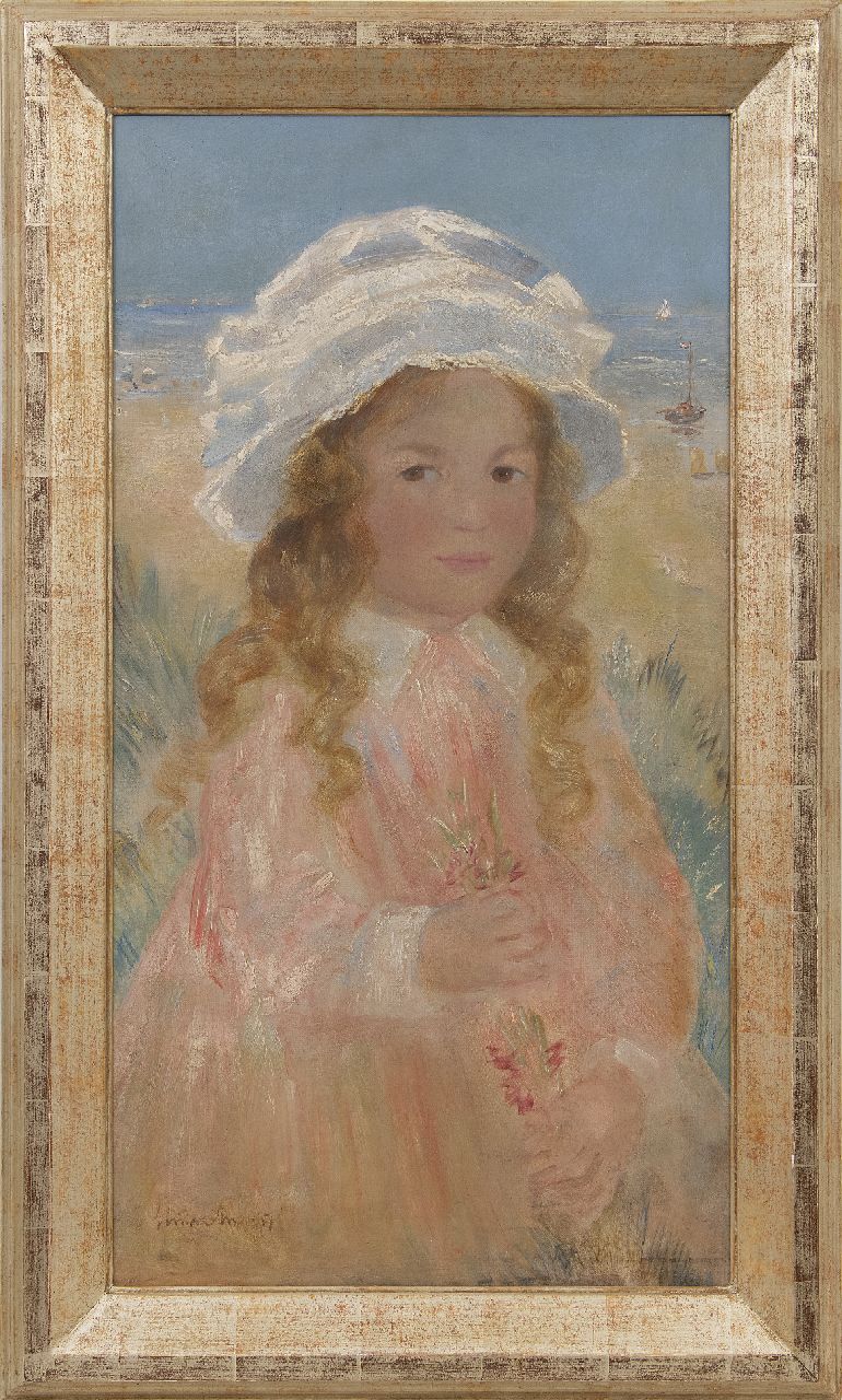 Maris S.W. | Simon Willem Maris | Paintings offered for sale | A girl in the dunes, oil on canvas 73.3 x 39.3 cm, signed l.l. Maris S.W. | Simon Willem Maris | Paintings offered for sale | A girl in the dunes, oil on canvas 73.3 x 39.3 cm, signed l.l.