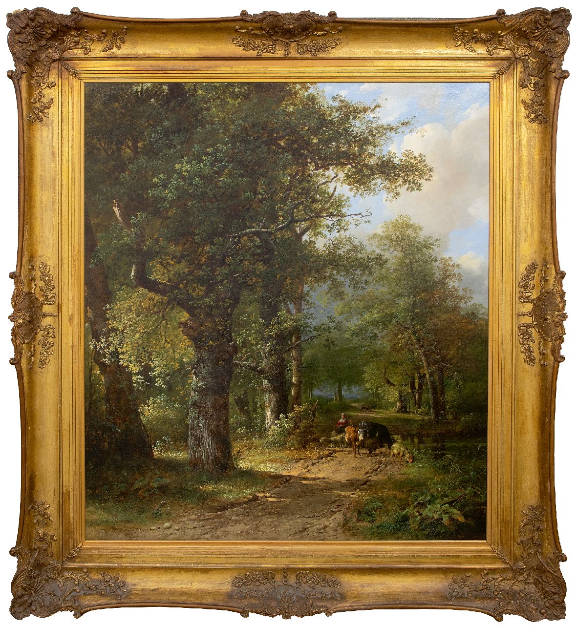 Bijlard C. | Cornelis Bijlard | Paintings offered for sale | Forest view with shepherdess and cattle, oil on canvas 110.0 x 95.0 cm, signed l.l. Bijlard C. | Cornelis Bijlard | Paintings offered for sale | Forest view with shepherdess and cattle, oil on canvas 110.0 x 95.0 cm, signed l.l.
