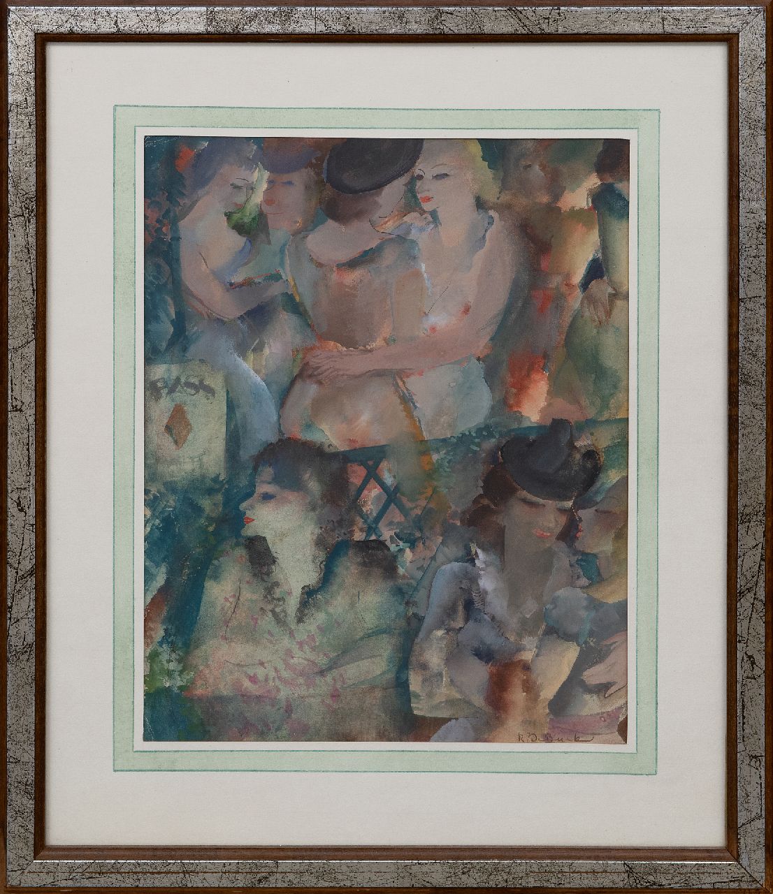 Buck R. de | Raphaël de Buck | Watercolours and drawings offered for sale | Café-dansant, watercolour on paper 31.0 x 24.5 cm, signed l.r. Buck R. de | Raphaël de Buck | Watercolours and drawings offered for sale | Café-dansant, watercolour on paper 31.0 x 24.5 cm, signed l.r.