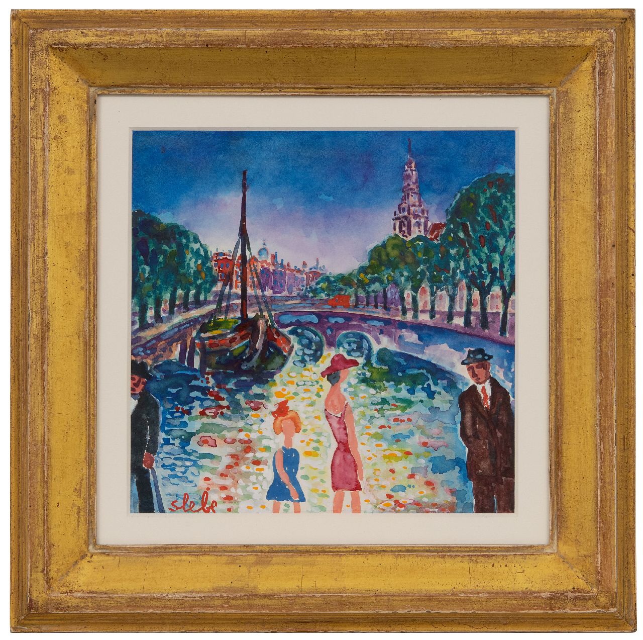 Slebe (Ferdinand Joseph Sleebe) F. | Ferry Slebe (Ferdinand Joseph Sleebe) | Watercolours and drawings offered for sale | The Prinsengracht, Amsterdam, watercolour on paper 23.1 x 23.1 cm, signed l.l. Slebe (Ferdinand Joseph Sleebe) F. | Ferry Slebe (Ferdinand Joseph Sleebe) | Watercolours and drawings offered for sale | The Prinsengracht, Amsterdam, watercolour on paper 23.1 x 23.1 cm, signed l.l.