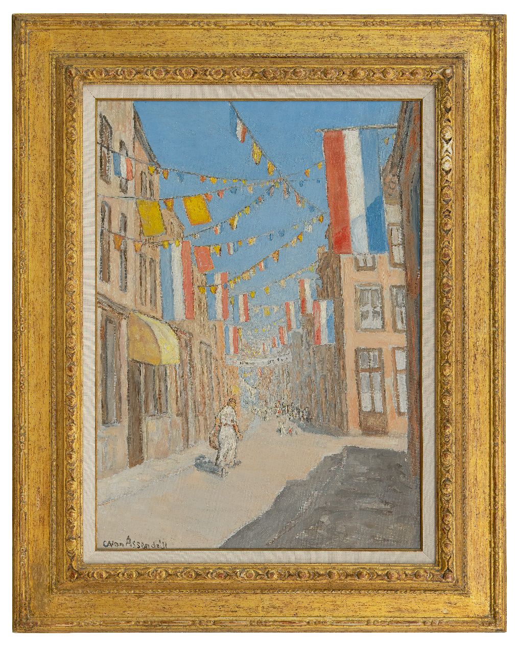 Assendelft C.A. van | Cornelis Albert van Assendelft, Queens day celebrations, oil on canvas 60.0 x 43.3 cm, signed l.l.