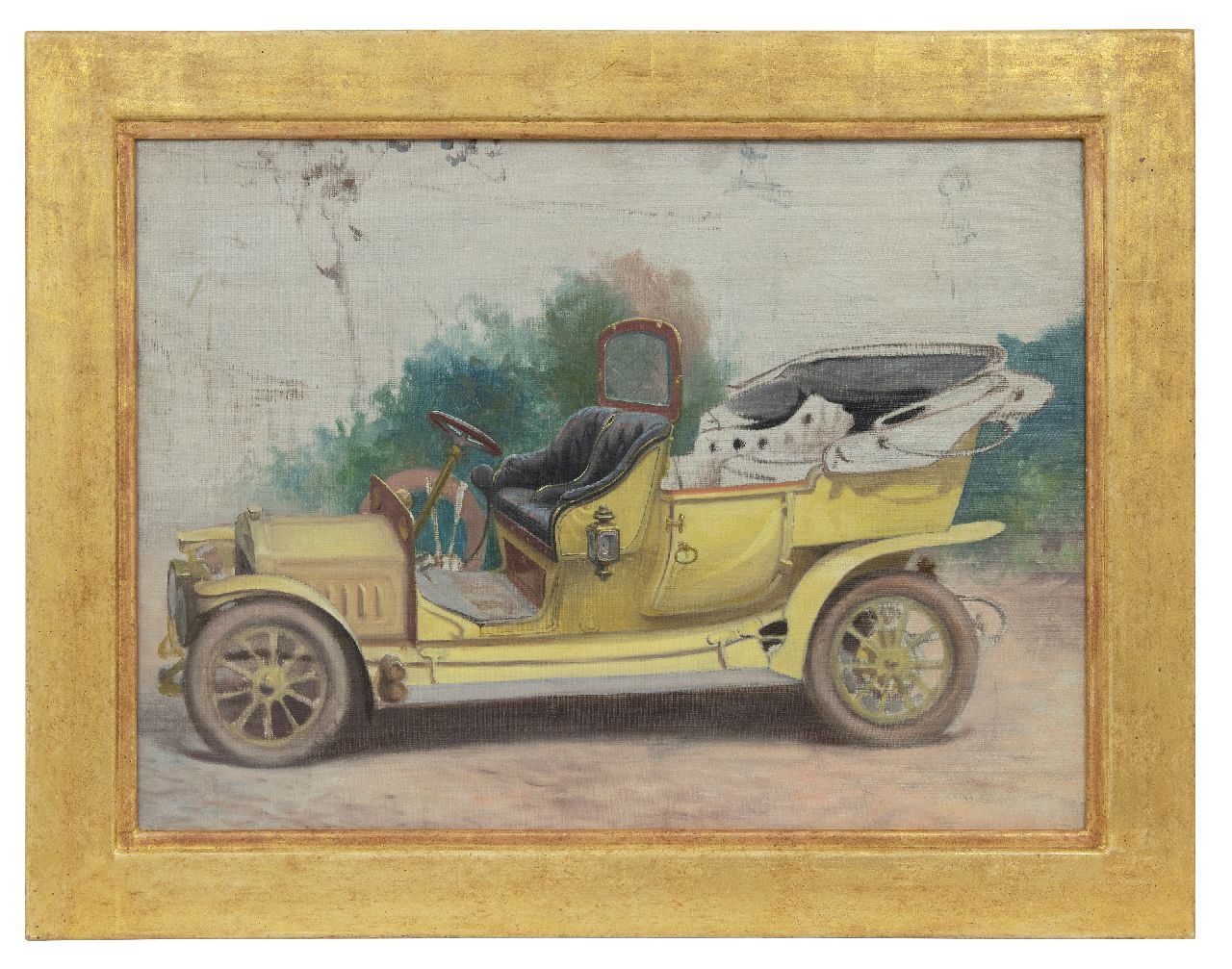 Onbekend   | Onbekend | Paintings offered for sale | Antique car, oil on canvas 48.1 x 66.0 cm