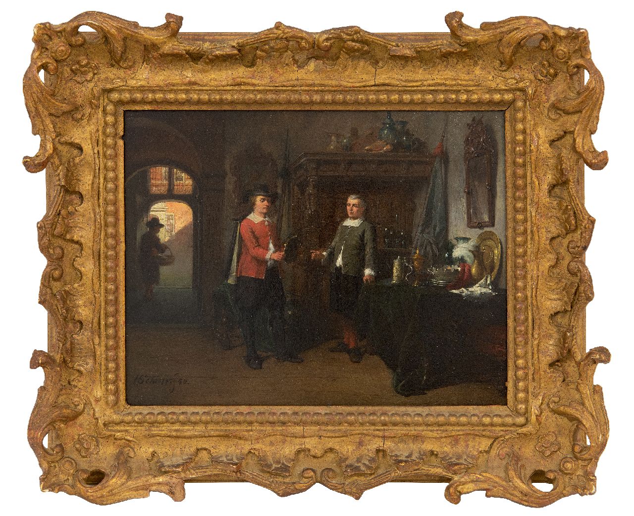 Scheeres H.J.  | Hendricus Johannes Scheeres | Paintings offered for sale | The connoisseurs, oil on panel 17.6 x 23.6 cm, signed l.l. and dated '58