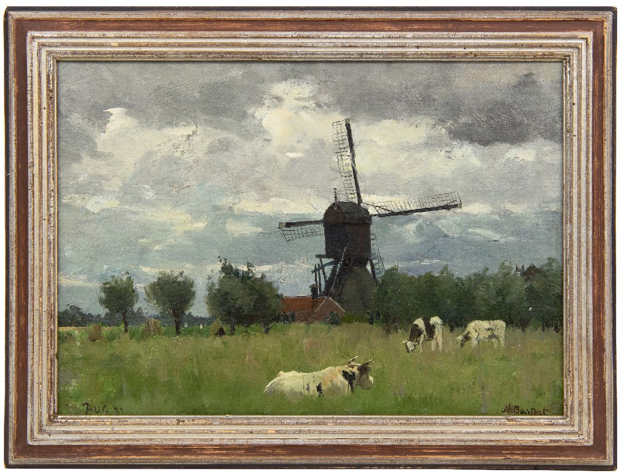 Bastert S.N.  | Syvert 'Nicolaas' Bastert | Paintings offered for sale | Windmill of the Otterspoorbroek polder, Breukelen, oil on canvas laid down on panel 24.5 x 34.0 cm, signed l.r. and dated Aug. '82, without frame