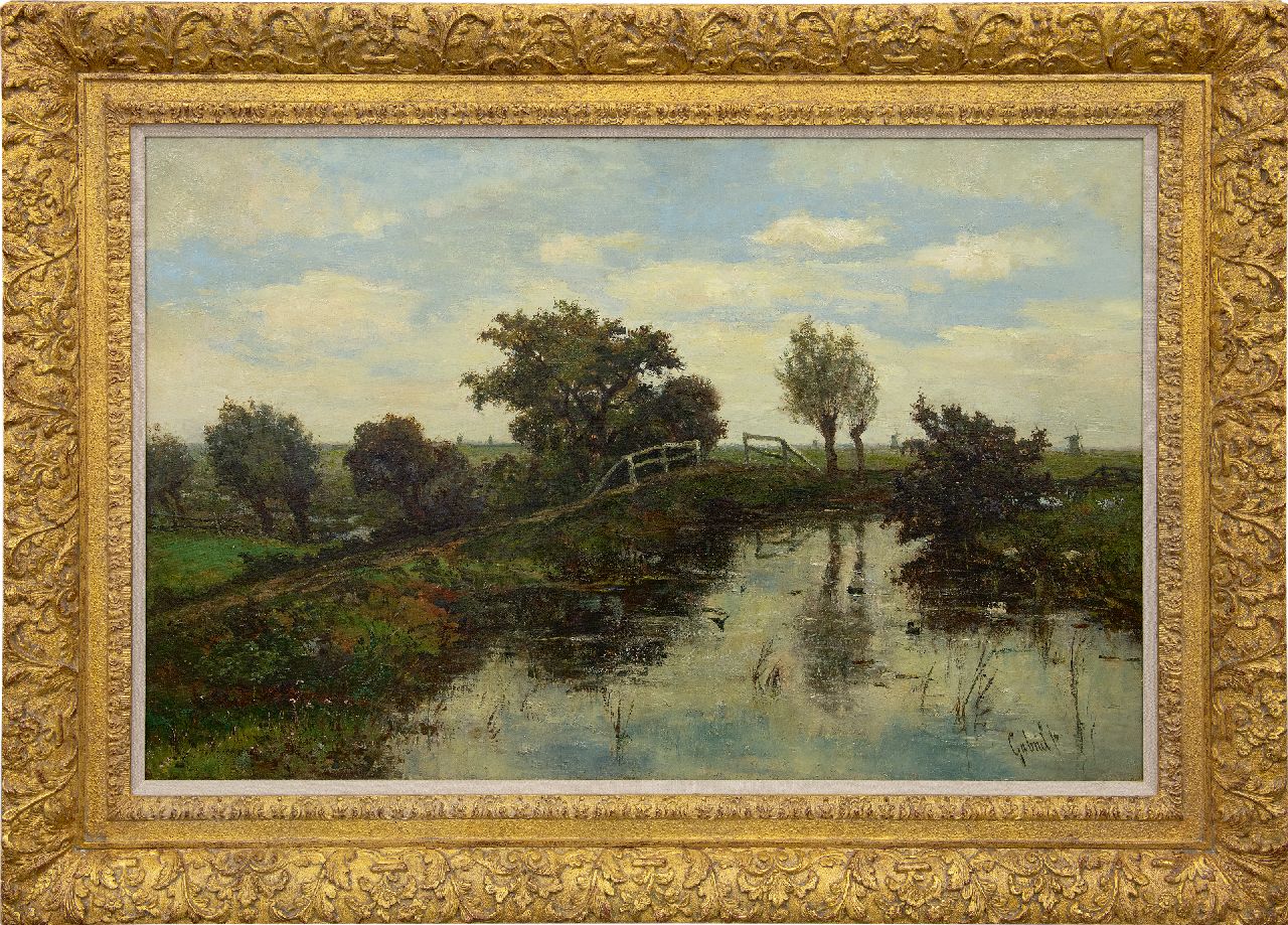 Gabriel P.J.C.  | Paul Joseph Constantin 'Constan(t)' Gabriel | Paintings offered for sale | Dutch polder landscape, oil on canvas 63.6 x 97.7 cm, signed l.r.